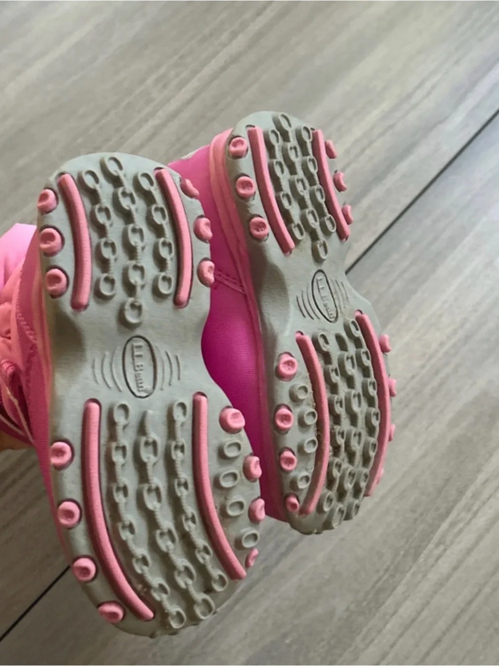 Toddler L.L. Bean Pink Insulated winter Snow Boots Straps size 6